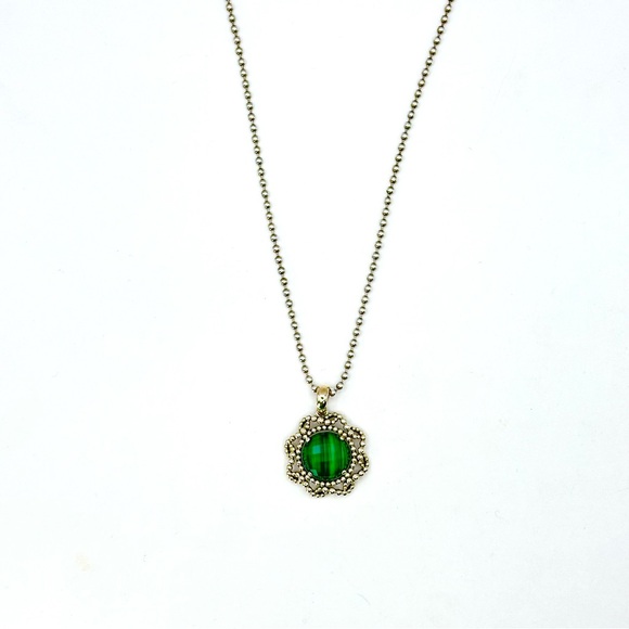 Lagos Caviar Malachite & silver Pendant Necklace - Picture 5 of 10